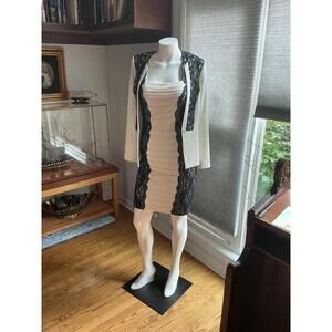 Woman's Nylon and Polyester Dress and Polyester Jacket